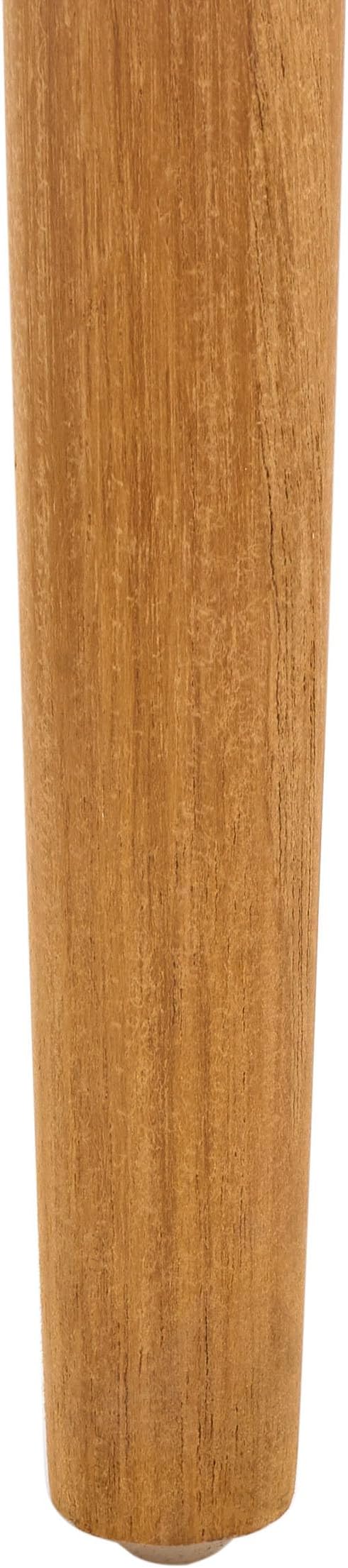 SAFAVIEH Home Collection Munro Natural Teak Wood/Light Honey Leather Woven Accent Chair (Fully Assembled)