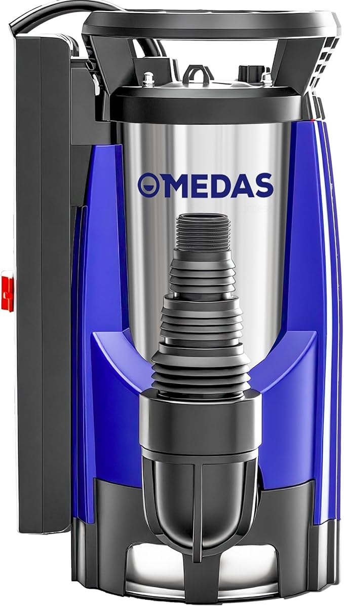 MEDAS Automatic Sump Pump,1.5HP 5500GPH Submersible Water Pump Portable Utility Pumps with Auto On/Off, Built-in Float for Swimming Pool Pond Hot Tub Rain Barrel Flooded House Basement