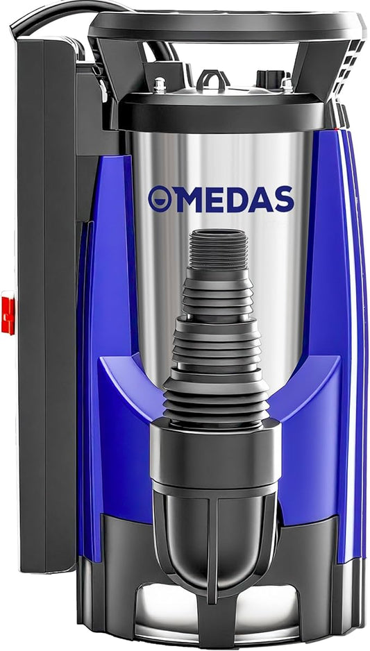 MEDAS Automatic Sump Pump,1.5HP 5500GPH Submersible Water Pump Portable Utility Pumps with Auto On/Off, Built-in Float for Swimming Pool Pond Hot Tub Rain Barrel Flooded House Basement