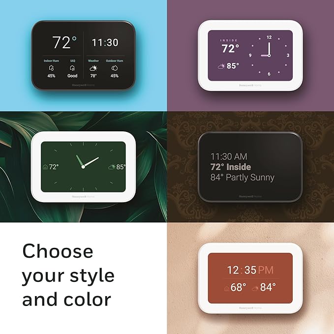 New Honeywell Home X8S Smart Thermostat with Video Doorbell Compatibility, IAQ Control, and Customizable Touchscreen Display, White