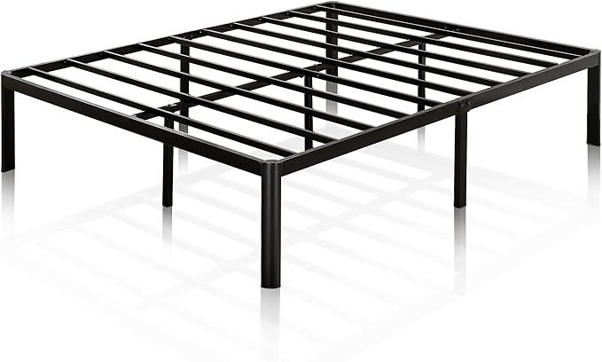 ZINUS Van 16 Inch Metal Platform Bed Frame / Steel Slat Support / No Box Spring Needed / Easy Assembly, Full