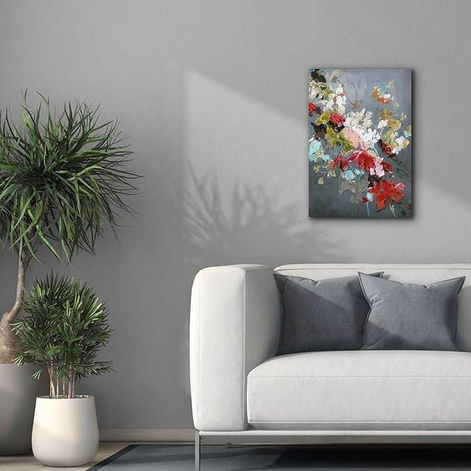 Epic Graffiti 'Abstract Floral 2' by Design Fabrikken, Giclee Canvas Wall Art, 18"x26"