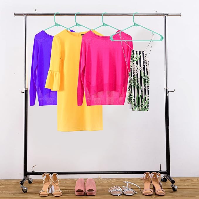 Utopia Home Plastic Hangers 30 Pack - Clothes Hanger with Hooks - Durable & Space Saving (Aqua)