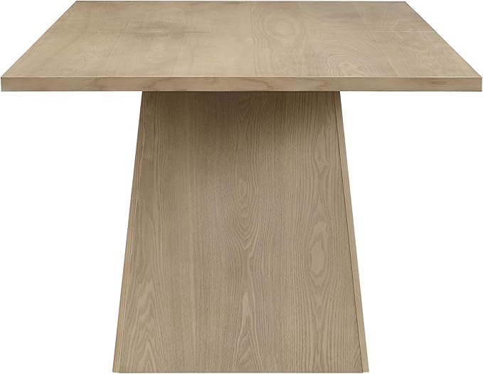 Christopher Knight Home Coadz 82 inch Wooden Dining Table, Modern Rectangular Kitchen Dinner Table for 6-8 People, Pedestal Wooden Dining Furniture for Kitchen Office Conference Room, Light Natural