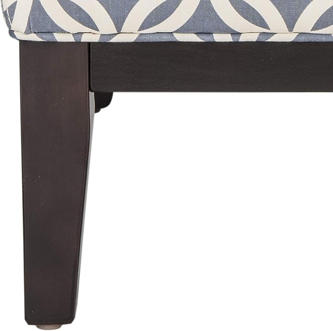 Safavieh Mercer Collection Armond Blue and Espresso 33-inch Accent Chair
