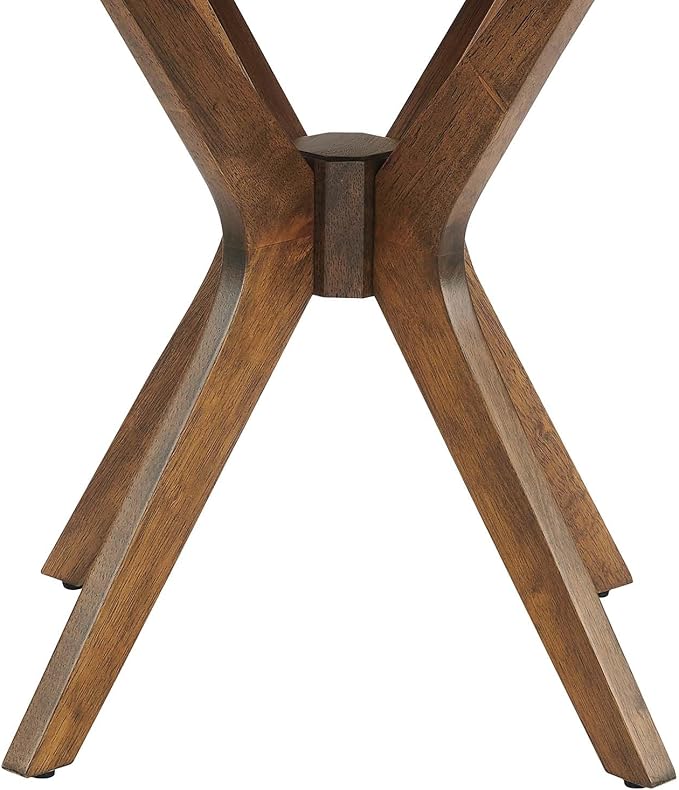 Modway EEI-6558-WAL Crossroads 24” Round Wood Side Table, Walnut