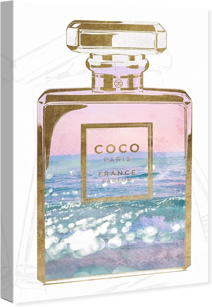 Oliver Gal Fashion and Glam Wall Art Canvas Prints 'Blush Ocean Spray Perfume' Perfumes