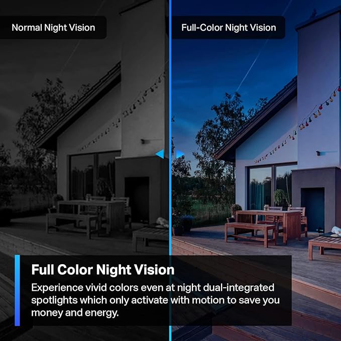 Tapo 2K+ Outdoor Wired Security Camera - Person/Vehicle/Motion Detection, 24/7 Recording, Starlight Color Night Vision, Subscription-Free Local Storage or Optional Cloud, Works with Alexa, C320WS