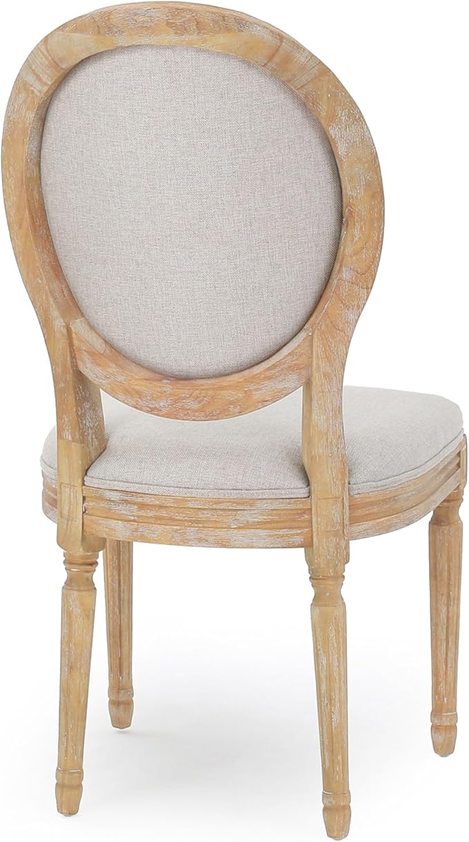 Christopher Knight Home Hilary French Country Fabric Dining Chairs (Set of 4), Beige, Natural