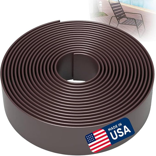 2 Inch Wide, 50ft Long Vinyl Strap - Replacement Straps for Patio Chairs - Vinyl Strapping for Patio Furniture Repair - Durable Seat Repair Kit for Lawn Chairs, Outdoor Furniture (Brown)