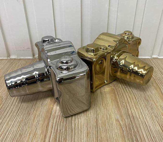 Artgenius Modern Camera Statue and Sculpture Sliver Home Decor,Ceramic Decorative Camera Sliver Table Decor for Shelf,Living Room,Bedroom