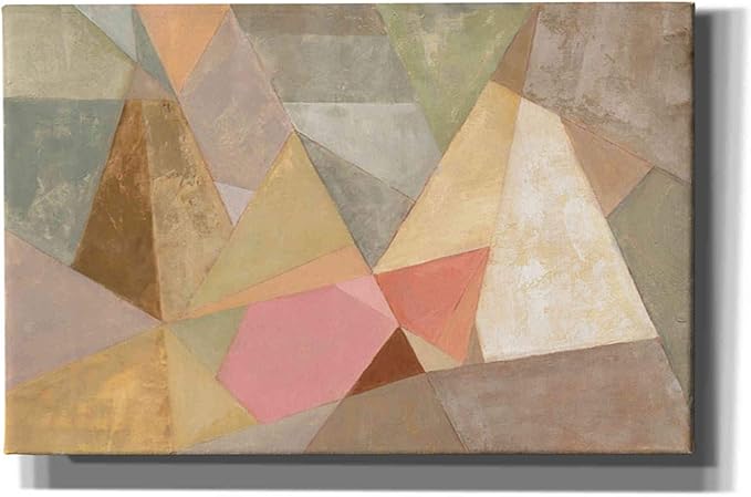 Epic Graffiti 'Geometric Abstract' by Silvia Vassileva, Canvas Wall Art, 40"x26"