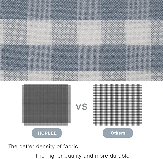 HOPLEE Light Blue Pillow Cover Cushion Cover with Buffalo Plaid, Solid Light Blue, Striped and Gingham Plaid Design 22x22 Inches,4 Pack