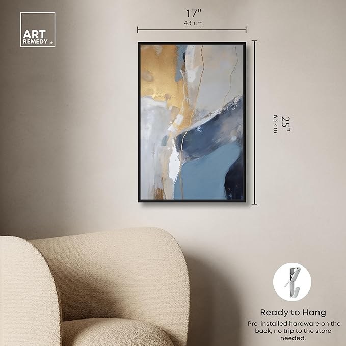 Art Remedy This Close Canvas Timeless Abstract Wall Art, Black Frame, 16" x 24"