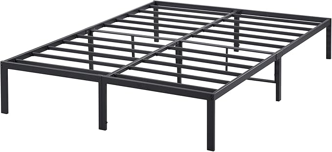 Olee Sleep 14 Inch Dura Metal Steel Slat Bed Frame, Twin XL