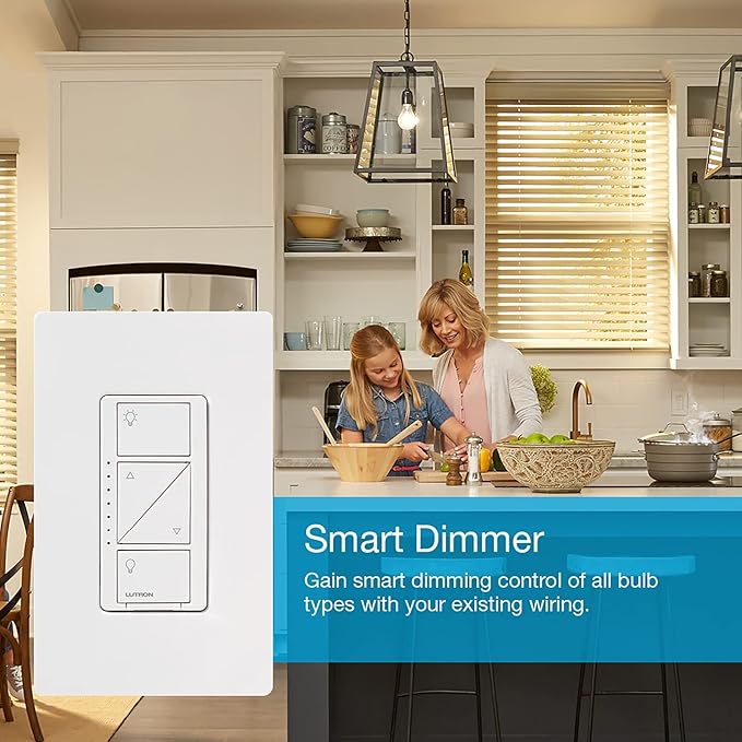 Lutron Caséta Motion Sensor, Occupancy/Multi-Location, with Smart Dimmer Switch | White