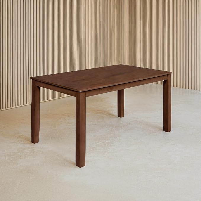 New Classic Furniture Pascal 59 in. Rectangle Wood Dining Table, Walnut