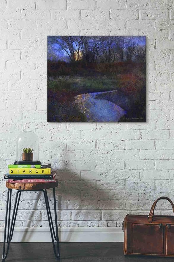 Epic Graffiti 'Moonlit Stream' by Chris Vest, Canvas Wall Art, 30"x26"