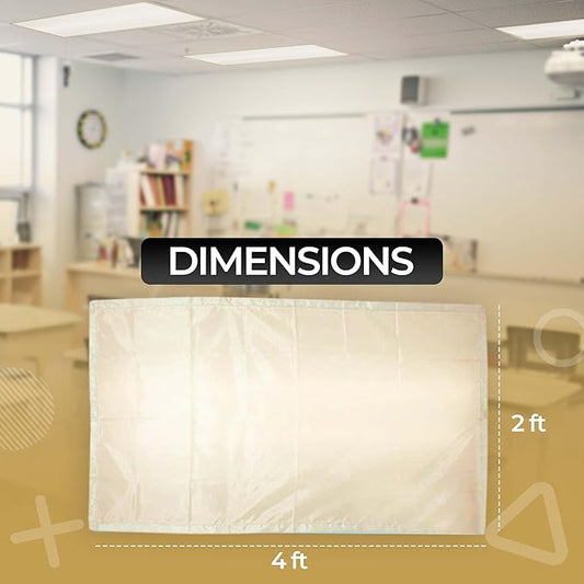 Fluorescent Light Covers for Ceiling Lights - Flicker & Glare Reducing Filters for Ceiling Lights - Overhead Light Covers - Ceiling Shade Filters for Classroom & Office - 48" x 24", Warm Yellow 4 Pack