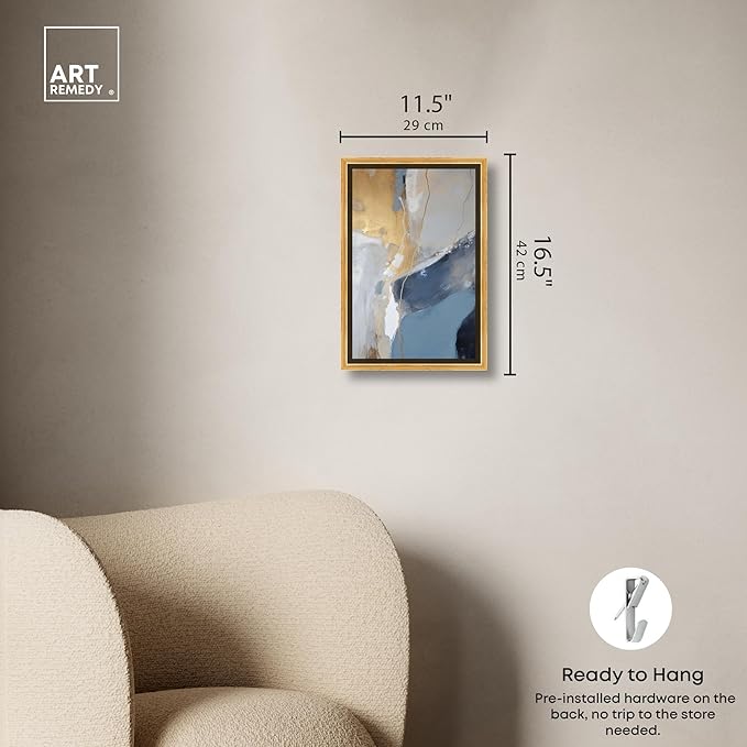 Art Remedy This Close Canvas Timeless Abstract Wall Art, Gold Frame, 10" x 15"