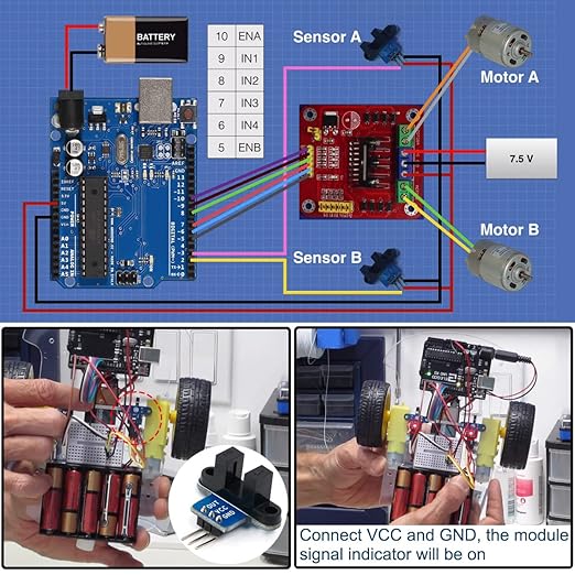 5PCS IR Infrared Slotted Optical Optocoupler Speed Measuring Sensor Module 3.3-5V for Arduino Also for Smart Robot Car Speed Measurement with Dupont Wire