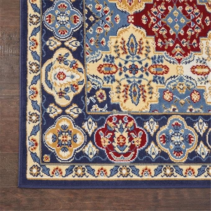 Nourison Home Grafix Multicolor 2'3" x 7'6" Area Rug - Easy Clean, Non Shedding, Bed Room, Living Room, Dining Room, Kitchen (8' Runner)