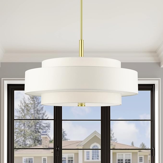 Livex Lighting 50875-12 Meridian 5 Light Chandelier, Satin Brass, 24 x 24 x 53