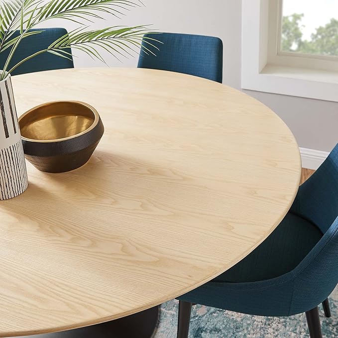 Modway Lippa Dining Table, 60", Black Natural