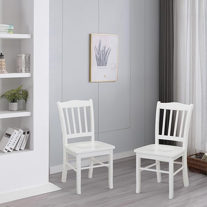 Boraam Shaker Dining Room Side Chairs, Set of 2 – Cream Finish