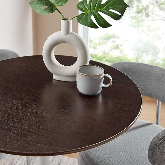 Modway Lippa Round 28" Wood Grain Mid-Century Modern Bar Table in [Color]