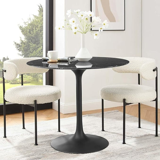 Modway Lippa Dining Table, 36", Black Black