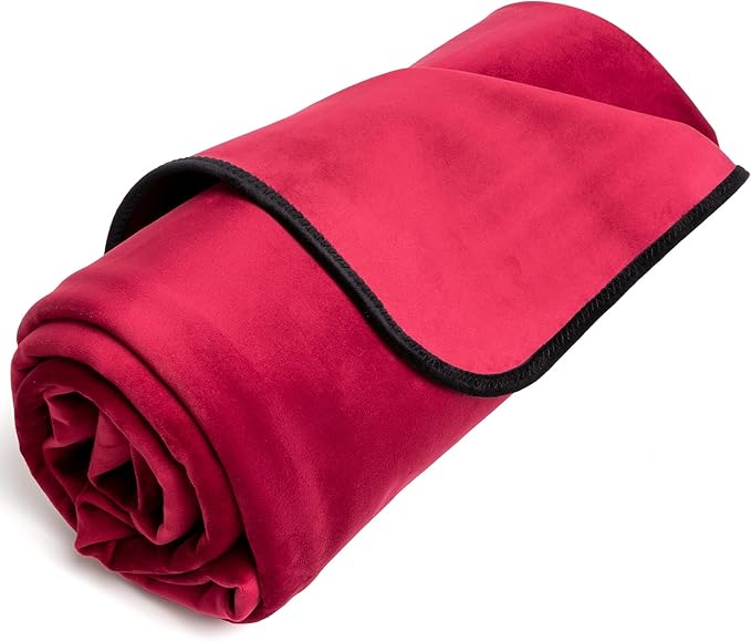 Avana Waterproof Throw - Sensual Blanket for Adults - Made in The USA - King Size, Micro-Velvet Red