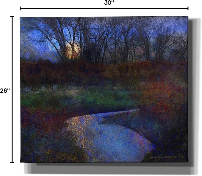 Epic Graffiti 'Moonlit Stream' by Chris Vest, Canvas Wall Art, 30"x26"