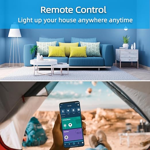 YNF Smart Plug, Simple Setup with One Voice Command, Works with Alexa Only, Remote Control with Timer Function, Bluetooth Mesh Outlet, Alexa Echo Required （1 Pack）