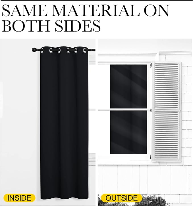 NICETOWN Room Separating Divider, Room Divider Curtain Screen Partition, Function Thermal Blackout Patio Door Curtain Panel, Sliding Door Insulated Curtain, Black, 8.3ft Wide x 12ft Long