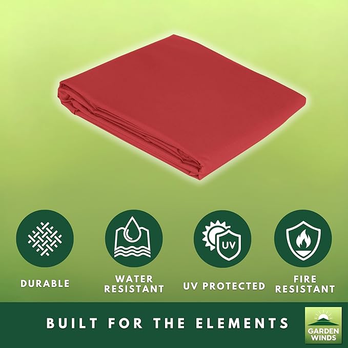 Garden Winds Reinforced RipLock 350 Replacement Canopy Top Cover Compatible with The Phi Villa, Aecojoy, PatioFestival, AbcCanopy, Kozyard 15' Triple Tier Umbrella Models - A701007300, Pf18259, UB02, KZUM15NAV - Cinnabar