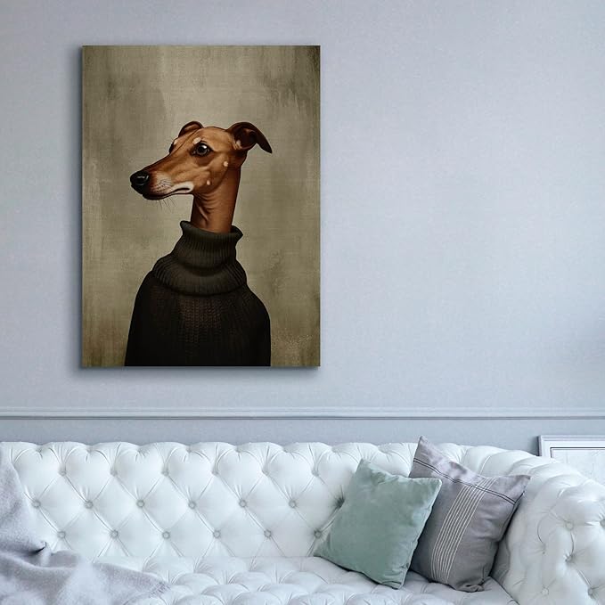 Epic Graffiti 'Green Sweater Dog' by Svetlana Aleynikova Canvas Wall Art, 40" x 54"