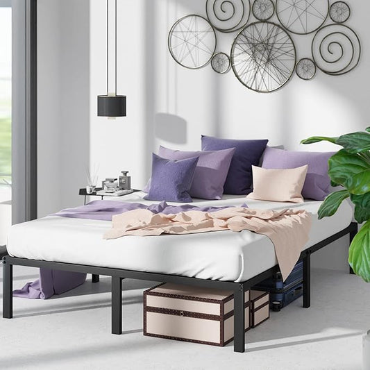 ZINUS Yelena 14 Inch Metal Platform Bed Frame, Steel Slat Support, No Box Spring Needed, Easy Assembly, King