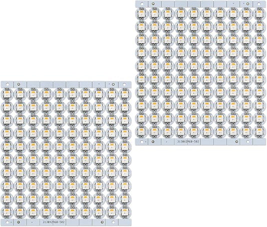 BTF-LIGHTING SK6812(WS2812B) RGBW LED Chips 200PCS RGB+Warm White Individually Addressable 5050SMD Module Pixels Light DC5V White PCB Chasing Dream Color for Christmas(No Adapter or Controller)