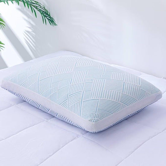Cotelovo Shredded Memory Foam Cooling Soft Bamboo Viscose Pillow Adjustable Hypoallergenic Hotel Quality Pillow for Side, Back or Stomach Sleeper, Oeko-TEX Certified King Size