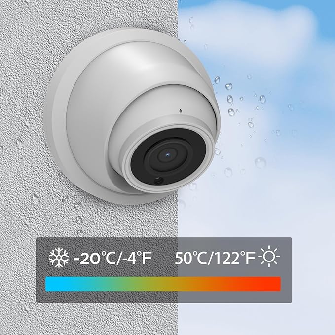 POE Outdoor Security Camera 4K 8MP UltraHD Commercial Wired Dome IP Surveillance Camera with Human Vehicle Detection Built-in Microphone IP67 Weatherproof 100ft IR Night Vision Model PD93A-4K-1