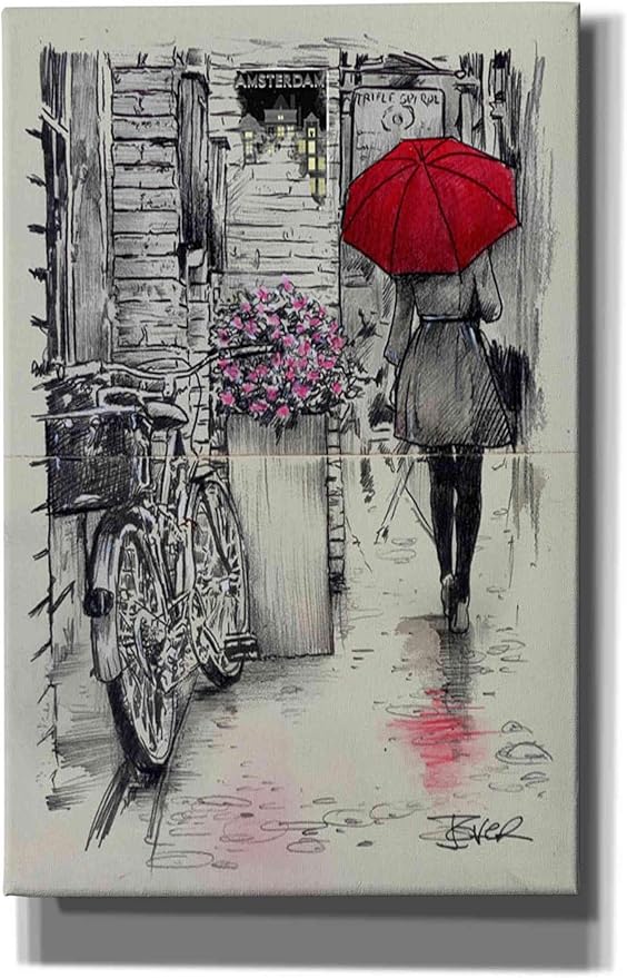 Epic Graffiti 'Amsterdam Walk' by Loui Jover, Canvas Wall Art, 26"x40"
