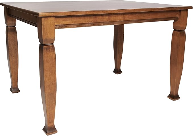 Taylor & Logan Lennox 47" Solid Wood Dining Table in a Walnut Matte Finish, Seating for 4, Stylish Turned Wooden Legs, Perfect for Hosting or Everyday Meals