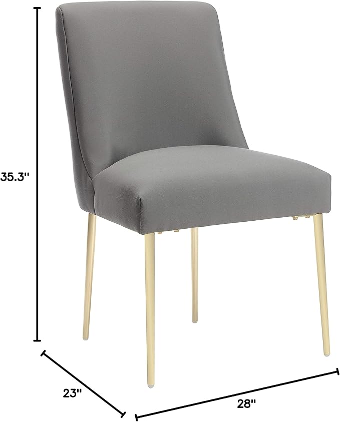 SAFAVIEH Couture Collection Nolita Glam Charcoal Grey Dining Chair