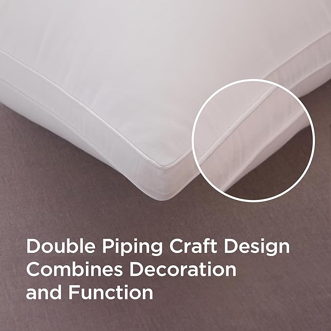 Acanva Cooling Bed Pillows for Sleeping 4 Pack, Luxury Hotel Quality with Premium 3D Down Like Filling for Back, Stomach or Side Sleepers, Soft & Comfortable