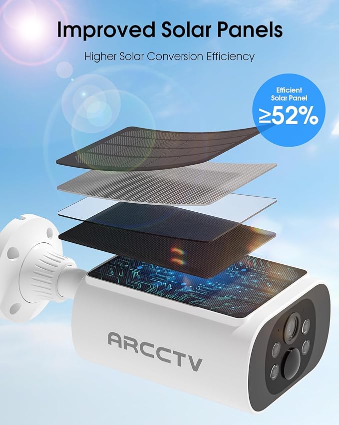 Solar Security Cameras Wireless Outdoor, Add on C3 Base, No Subscription 2K Cameras for Home Security Camera System, Continuous Power, Color Night Vision, PIR Sensor, IP65 Waterproof