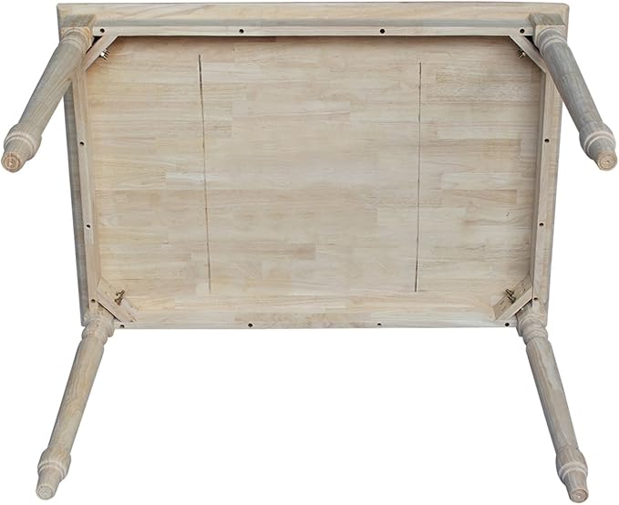 IC INTERNATIONAL CONCEPTS Solid Wood Top Table - Turned Legs