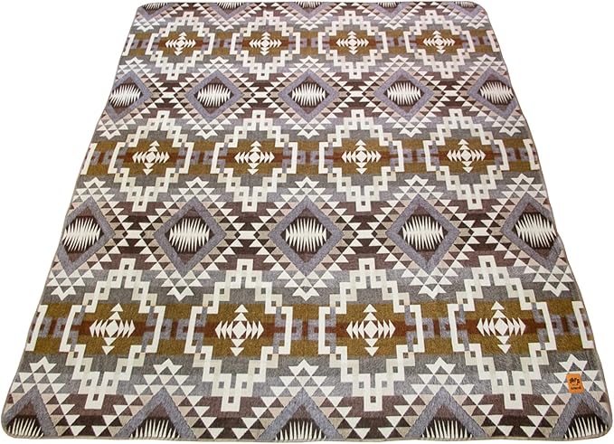Alpaca Wool Blanket | King Size Throw Blanket | 90 x 75 inches | Soft, Hypoallergenic and Breathable | Lightweight Warm Blanket | Bed, Couch, Outdoor or Picnic (Gray & Yellow)
