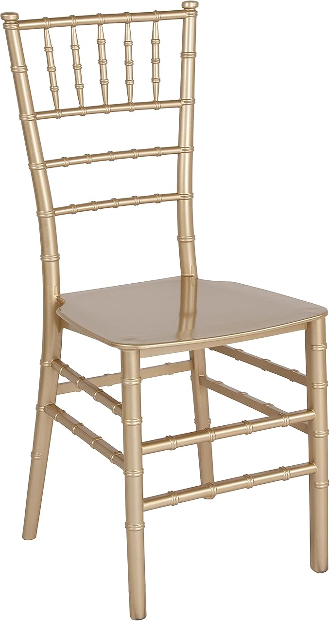Flash Furniture HERCULES Series Gold Resin Stacking Chiavari Chair