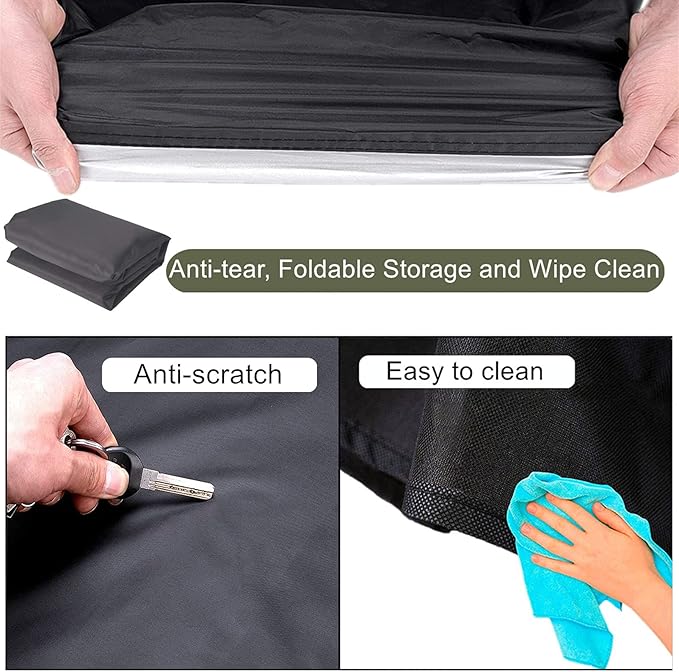Falezern 38 in Adjustable Rollaway Bed Cover, Waterproof and Dustproof, with Zipper and Elastic Drawstring, Thickened Storage Cover for Folding Cot